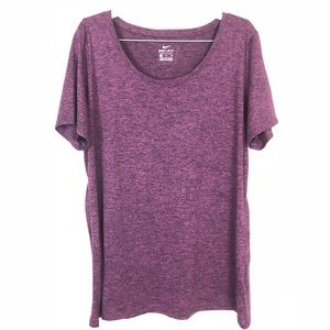 Nike Dri Fit Plum Short Sleeve Active Top Size XL